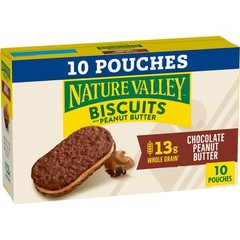 Nature Valley Chocolate Peanut Butter Biscuit Bars, 10-Pack, 13.5 oz