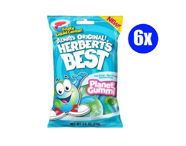 6x Bags Herbert’s Best Planet Gummi Candy – 2.6 oz Bag