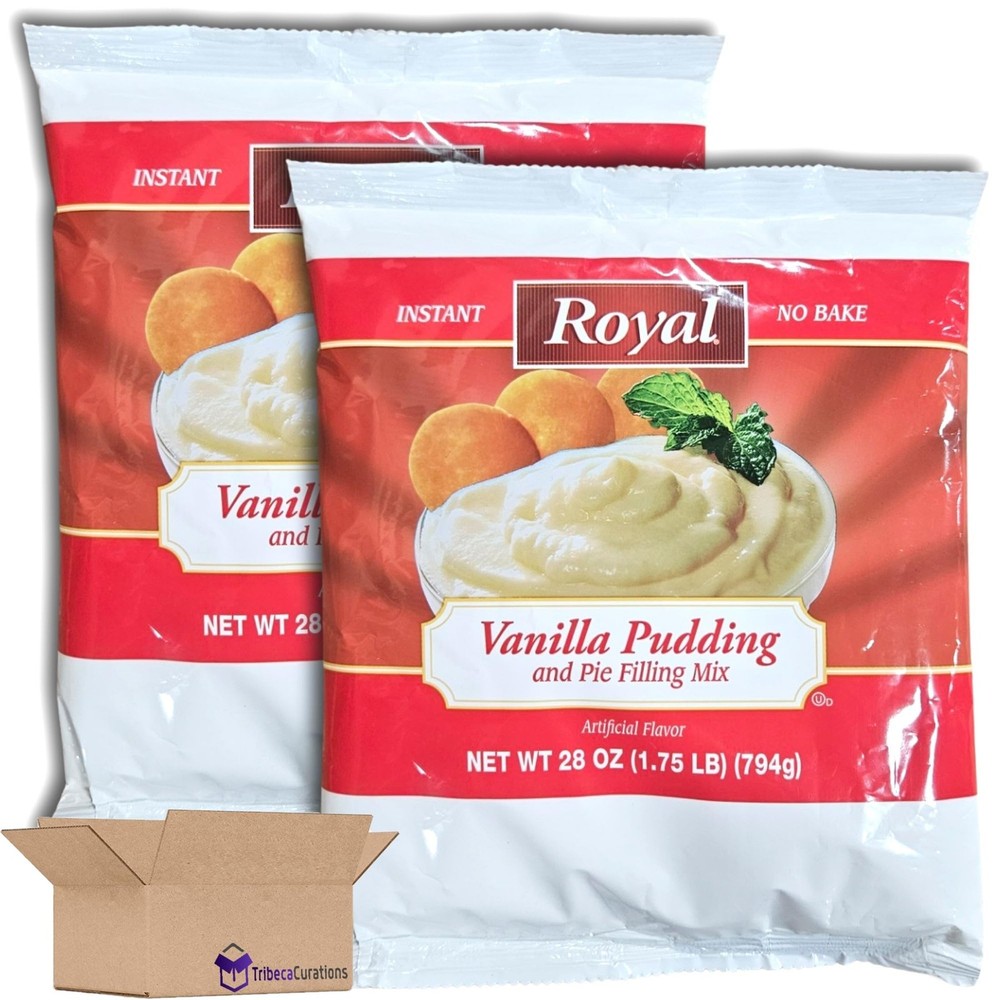Royal Vanilla Pudding & Pie Filling Instant No Bake Mix Value Pack | 28 Ounce