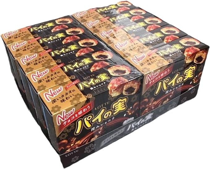 【Japanese Chocolate】 LOTTE Chocolate Tasting Pie Nuts (Deep Chocolat) 69g × 10
