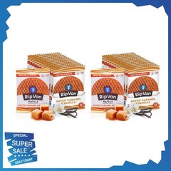 Rip Van Wafels Dutch Caramel & Vanilla Stroopwafels, Baked Snack, 24 Count