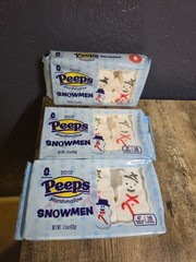 PEEPS Made in USA (3-PACK) White Marshmallow Snowmen (9 count) NEW