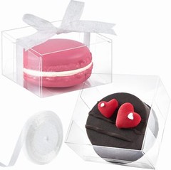 100 PCS Individual Clear Chocolate Coverd Oreos Cookie Boxes 2.17″ x2.17″ x1….