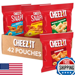 Cheez-It Cheese Crackers Baked Snack Crackers Lunch Snacks Variety Pack 42 Packs