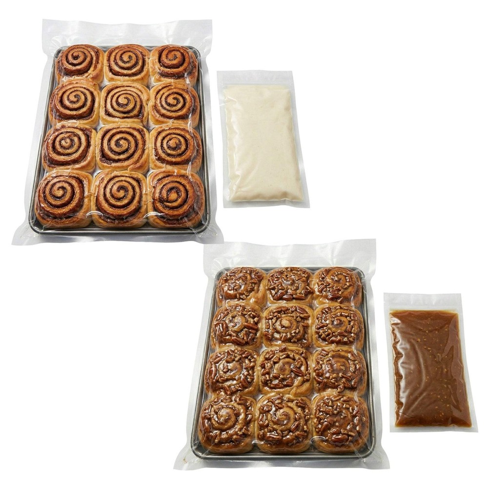 Precooked Cinnamon Rolls | Frosted and Pecan | 24 Rolls | Stacy Lynn’s Baking Co