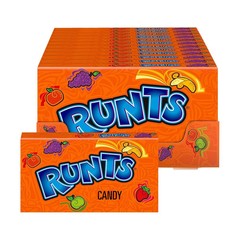 Wonka Runts Hard Chewy & Fruity Candy 5 Ounce Theater Candy Boxes Pack of 12
