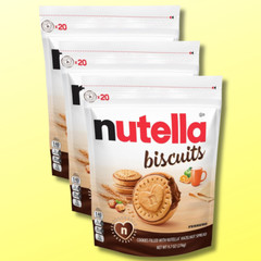 Nutella Biscuits Cookies filled with Nutella Hazelnut Spread, 9.7 OZ ( 3 Pack)..