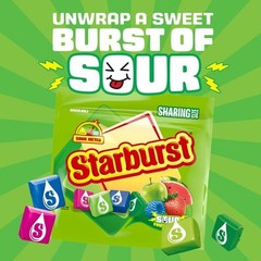 Starburst Sour Fruit Chews 1 LB Bulk Assorted Sour Chewy Candy