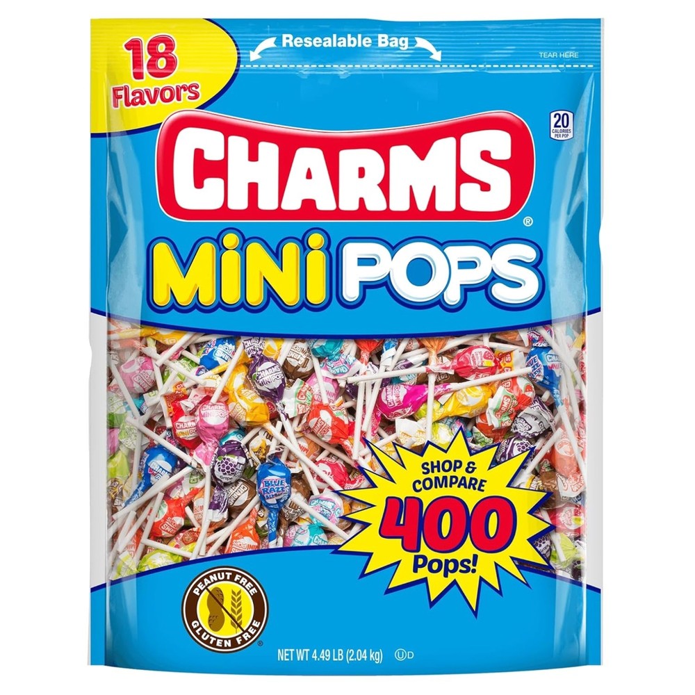 Charms Mini Pops – Individually Wrapped, 18 Flavors