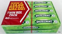 Wrigley’s Doublemint Gum 40 Packs (5 Sticks In Each) Chewing Bulk Double Mint