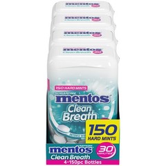 Clean Breath Hard Mints, Intense Wintergreen, 150 Pieces, 4 Count Pack