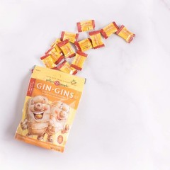 GIN GINS Double Strength Ginger Candy Natural Hard 3oz Bag