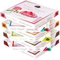Turkish Delight Rose Flavor 454g Gourmet Snack Box No Nuts Soft Candy