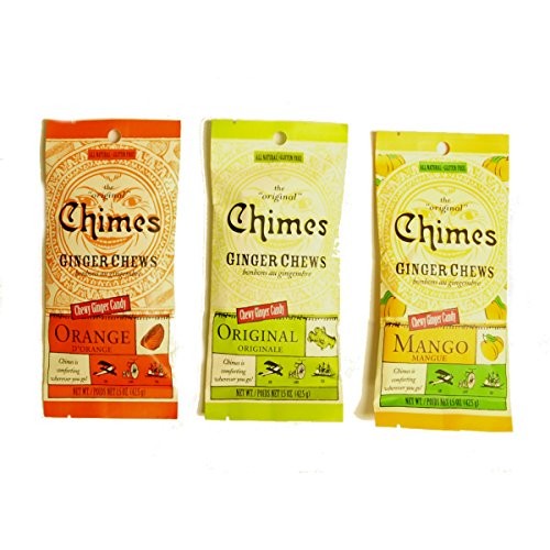Chimes’ Ginger Chews – Variety 3 Pack – Original Mango and Orange