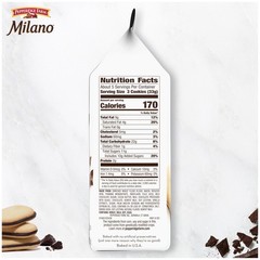 Pepperidge Farm Milano Milk Chocolate Cookies, 6 6 Ounce (Pack of 2), brown
