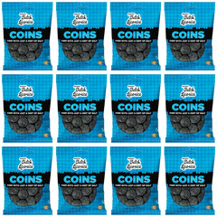 Gustaf’S Salted Dutch Licorice Coins – 12 Pack of 5.2Oz Bags – Salted Black Lico