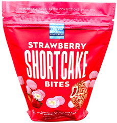 Edward Marc Strawberry Shortcake Snack Bites Shortbread Creme Cookies 20 Oz 8/27