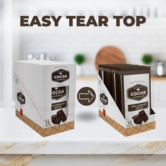 Versatile Dark Chocolate Cocoa Mix for Any Occasion – Hot or Iced, 12 Pack