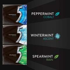 5 GUM Peppermint 1 Count (Pack of 15), green, blue, light green or blue