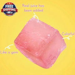 Japanese Crystal Amber Gemstone Candy – 7Oz Resealable Jar | Crunchy with Chewy