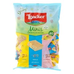 Loacker Cream Filled Wafer Minis Mix Lemon/Raspberry, 28.22 Ounce