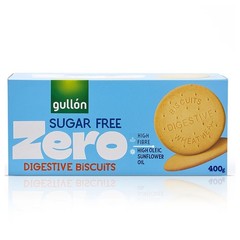 Gullon Sugar Free Digestive Biscuits 400g 14.1 Ounce (Pack of 1), light brown