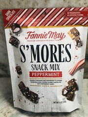 Fannie May Peppermint Snack Mix. Marshmallows Coated In Dark Chocolate. 5oz/142g
