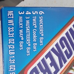 SNICKERS, TWIX, 3 MUSKETEERS & MILKY WAY Full Size Christmas Candy Chocolate Bar