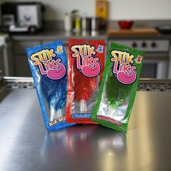 Stik Liks, Unique Rollable, Bendable Lollipops In Strawberry, Watermelon and Blu