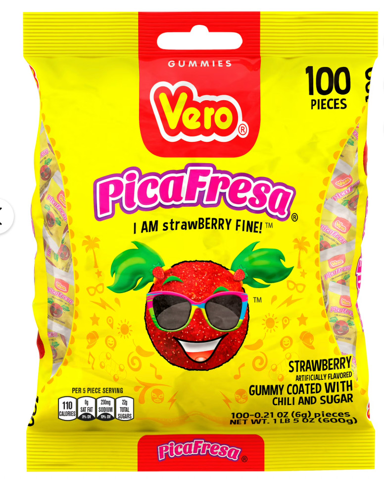 Vero Pica Gomas Fresa Strawberry 100 Ct