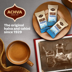 Halva Sugarless Tahini Bar Mini Snacks – Assortment of 15 Snack-Sized Vanilla Fl