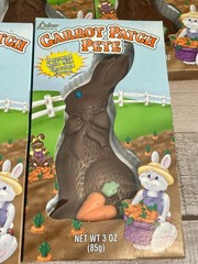 Easter Carrot Patch Pete Solid Milk Chocolate Flavor Bunny 3 oz. (11PK) BB 10/27