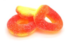 SweetGourmet Peach Rings Gummy Candy | Two-Layers, Sugar Coated | 2 Pounds