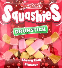 Squashies Swizzels Drumsticks 4 LBs Sour Chery Cola UK Bulk Soft Gummy Candy