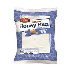 Cloverhill Bakery Jumbo White Iced Honey Buns, 4.75 Ounce – 6 Count Display Box