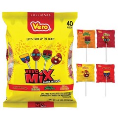 Vero Banda Fuego Mix Assorted Chili Lollipops, Artificially Flavored, Net Wt. 21