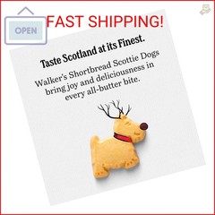 Walker’s Shortbread Traditional Scottie Dog Shaped Cookies, Pure Butter Shortbre