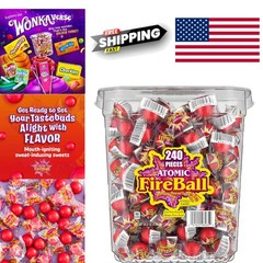 Atomic Fireball Candy 64.8 Ounce Red Cinnamon Flavor 240 Pieces for Sharing