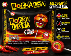 Sonric’s Rockaleta Lollipops, Mexican Lollipop with Bubble Gum Center, 20 Count