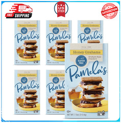 PamelaS Traditional Honey Grahams, Gluten Free, 7.5 Ounces (Pack of 6)