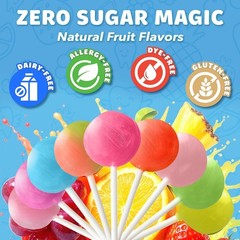Zollipops Caramel & Green Apple, 10.4oz, Sugar-free, Allergy-free, Vegan, KETO &