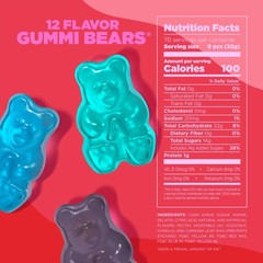 Candy, 12 Flavor Gummi Bears, 5 Pound Bag