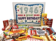 RETRO CANDY YUM ~ 1946 80th Birthday Gift Box of Nostalgic Retro Candy from C…