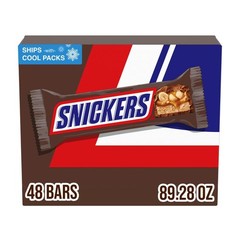 SNICKERS Full Size Bulk Milk Chocolate 1.86 Ounce (Pack of 48), Light Brown