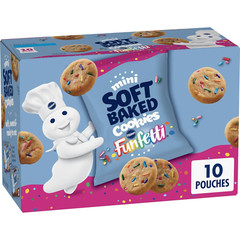 Pillsbury Mini Soft Baked Cookies, Chocolate Chip, Snack Bags, 10 Ct
