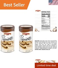 Indulgent Pirouette Cookies with Chocolate Hazelnut Filling – 2 Packs of 13.5 Oz