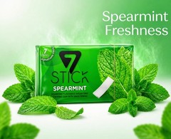 Spearmint Sugar Free Chewing Gum, Natural Mint Gum Bulk, Fresh Breath Sugarle…