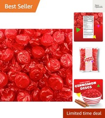 Cinnamon Discs Hard Candy | 1 Pound Bag – Approx. 75 Count | Spicy Sweet Nost…