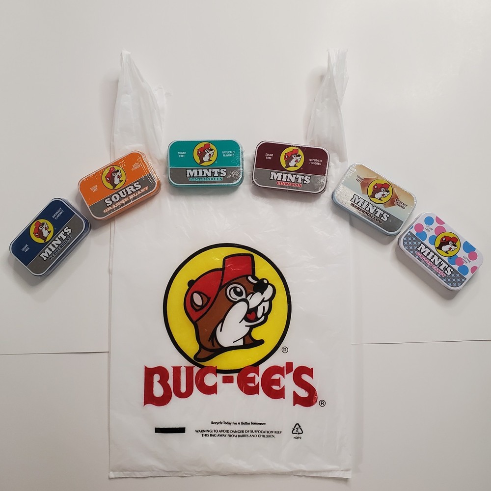 🟢 Buc-ee’s Mints Bundle 6 Flavors Peppermint Orange Blast Wintergreen Cinnamon