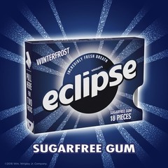 ECLIPSE Winter Frost Sugar-Free Chewing Gum – 8 Packs, 18-Count Each Gum Packs